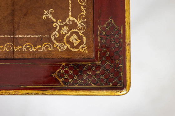 Image 1 of Bureau Plat de Style Louis XV à Décor de Scènes Lacustres, Circa 1800