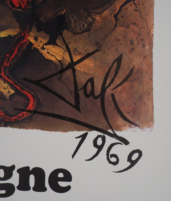 Salvador Dalí: Auvernia, SNCF (Suite de las Mariposas), Litografía original firmada – Litografías y grabados (photo 5 of 6)