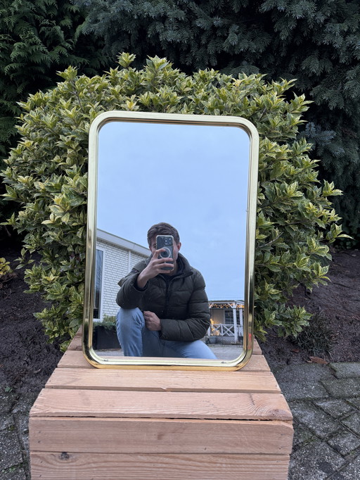 Hollywood Regency spiegel goudkleurig vintage wandspiegel