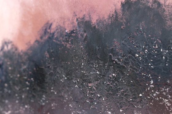 Large Original Framed Abstract Landscape Painting in Pink and Blue - A Doorway for Later (photo 14 of 19)