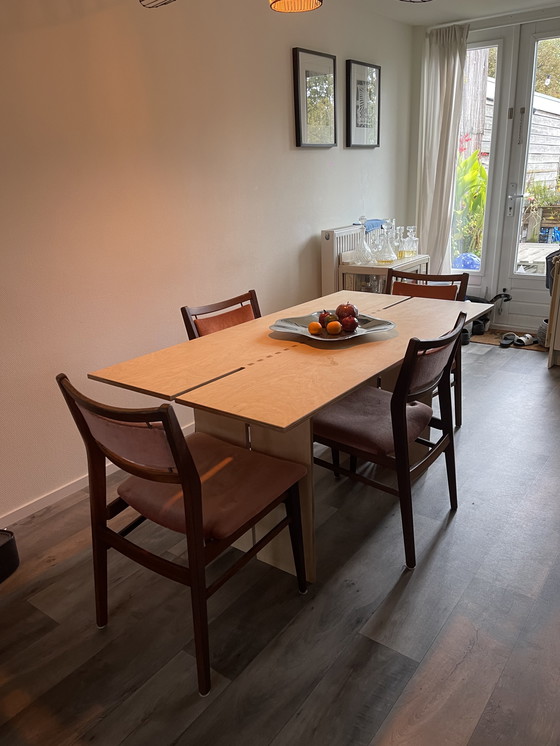 Image 1 of 4 Danish design chairs made of Teak