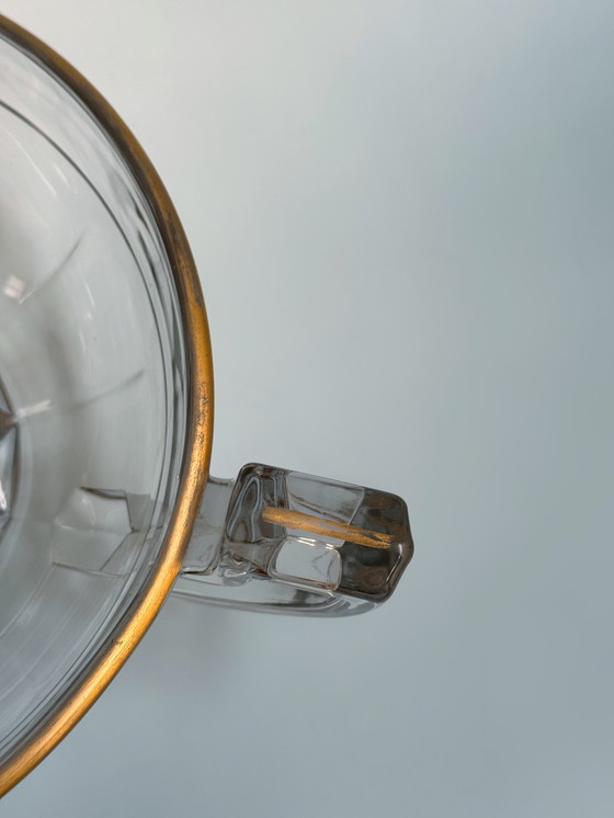 Image 1 of Val Saint Lambert - Bol Art Déco - Luxval - Décoration dorée