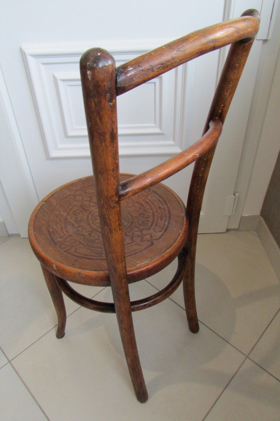 Image 1 of Bistro-Stuhl mit verziertem Sitz von Jacob & Josef Kohn