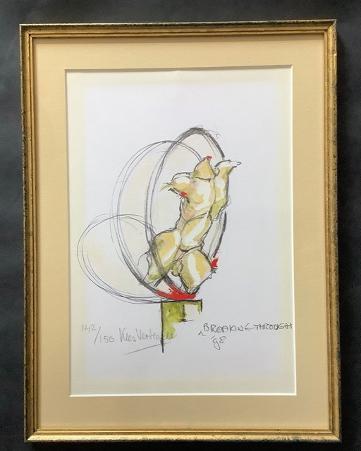 Kees Verkade Siebdruck "Durchbruch" – lithos zeefdrukken, Paper