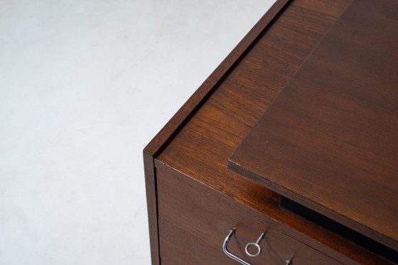 Floating minimalist hairpin desk by Nijkerk, 1950s – Wood (photo 7 of 10)