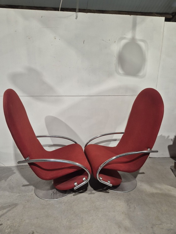 Verner Panton 123 armchairs for Fritz Hansen – Metal, Vintage (photo 6 of 6)
