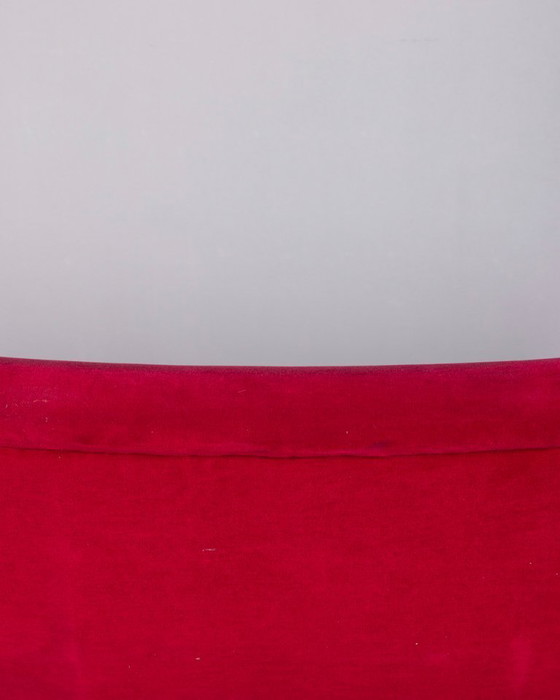 Image 1 of Divano vintage anni '50 in velluto rosso, design italiano.