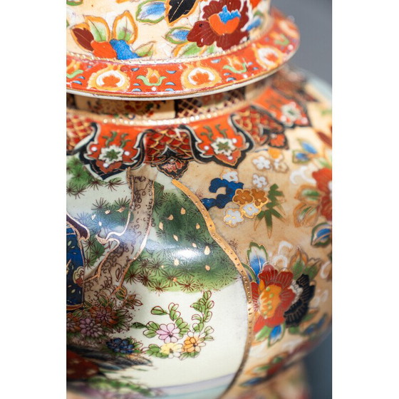 Image 1 of Pair of vintage ceramic vases by Royal Satsuma, China 1960