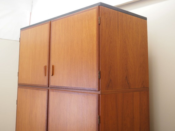 Image 1 of Armoire en teck, design danois, années 1970, fabricant : Omann Jun