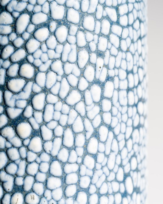 Image 1 of ALBERT KIESSLING "SNAKESKIN" XL Vase East German Pottery REDUKTIONSGLASUR GDR