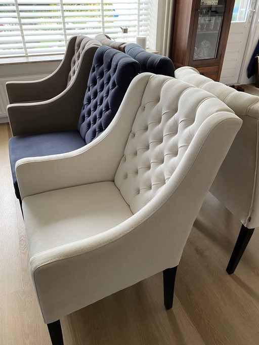 Sedie da pranzo, 6 pezzi, Goossens, 3 colori.