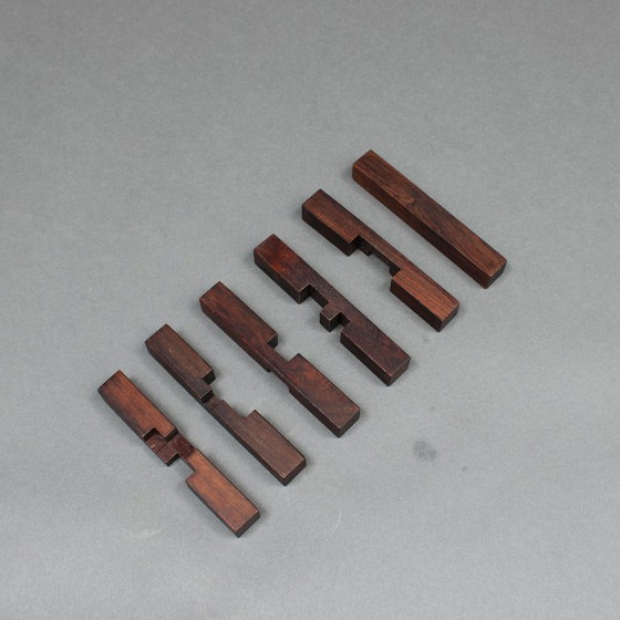 Image 1 of Tommerknude / Timber Centre – Hergestellt in Dänemark – Randers Møbelfabrik – 70er-Jahre – Palisander-Puzzle – Den Permanent