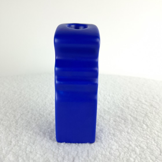 Image 1 of Vintage Asa kandelaar Memphis Milano design jaren 80 blauw