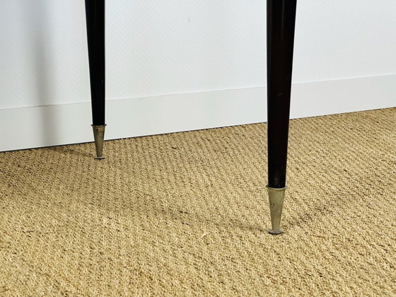 Image 1 of Uitschuifbare modernistische eettafel van Macassar ebbenhout, 1950