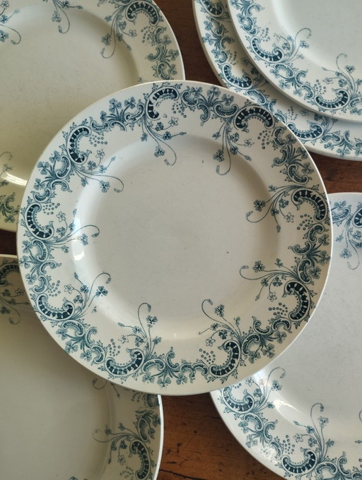 Servizio di piatti "bizantini" in pietra di ferro Saint-Amand & Hamage