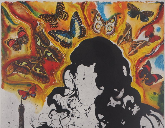Salvador Dalí: Parijs, SNCF (Vlindersuite), originele gesigneerde lithografie – Litho's & Zeefdrukken, Paper (photo 6 of 6)