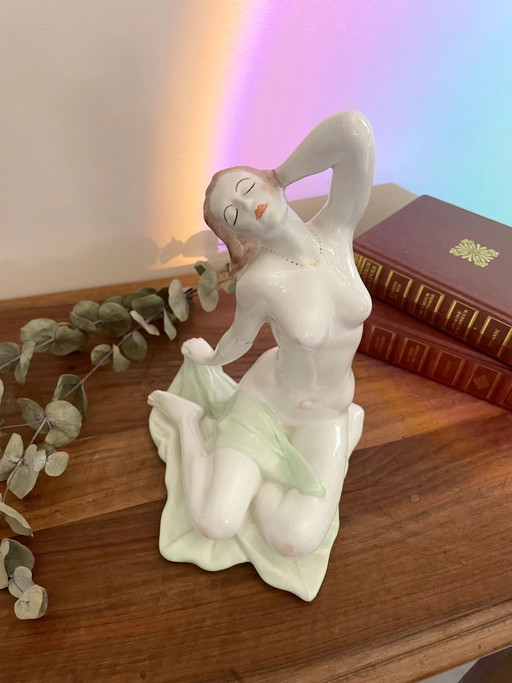 Vintage Hungarian Aquincum Porcelain Nude Sculpture