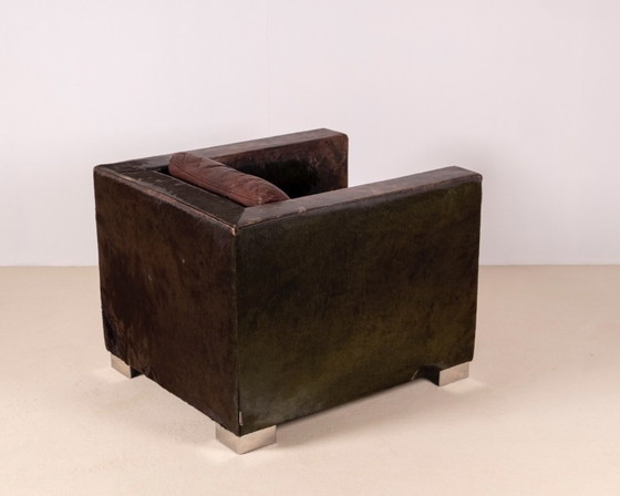 Image 1 of Rodolfo Dordoni Suitcase Armchair in Pony Leather, 1997 Minotti