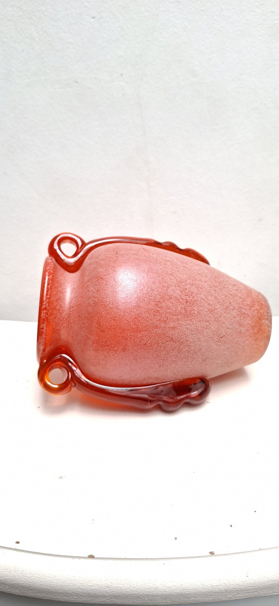 Image 1 of Murano vase - Scava - Red