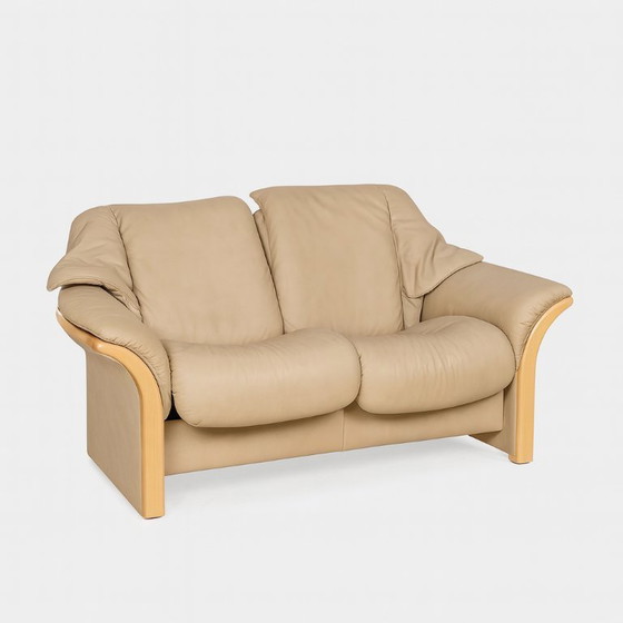 Image 1 of Stressless Eldorado 2-Sitzer Sofa-Paar · Echtleder Cream · Originaletikett · Ekornes Norway · NP 6.050 €