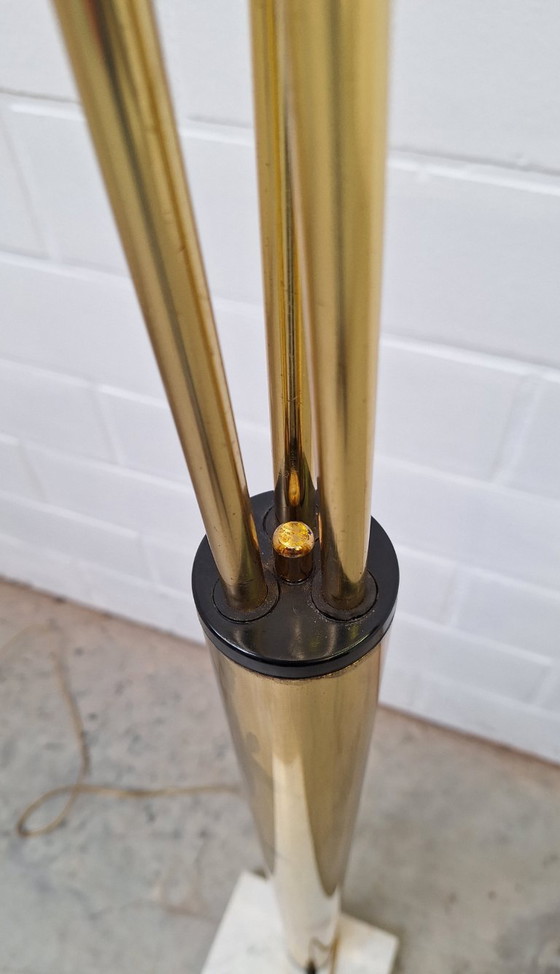 Image 1 of Booglamp vintage 3 armen goudkleur.