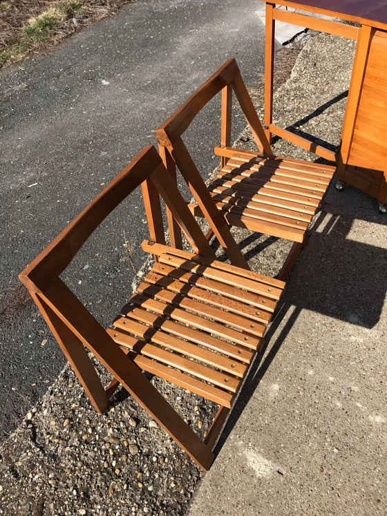 Uitschuifbare Eettafel & 2 Stoelen, jaren 60, Set van 3 – Eetkamerset (photo 10 of 11)