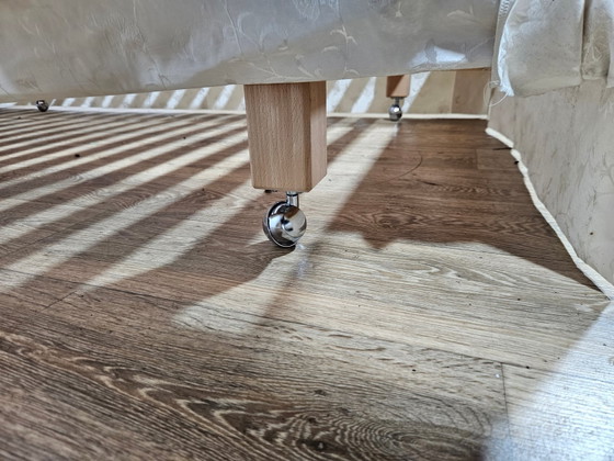Vintage gestoffeerd eenpersoonsbed met matras en frame, jaren 60 – Eenpersoonsbedden, Wood, Chrome (photo 10 of 12)