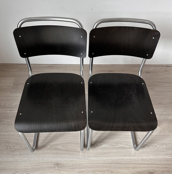 Image 1 of 4x Gispen 101 design dining chairs