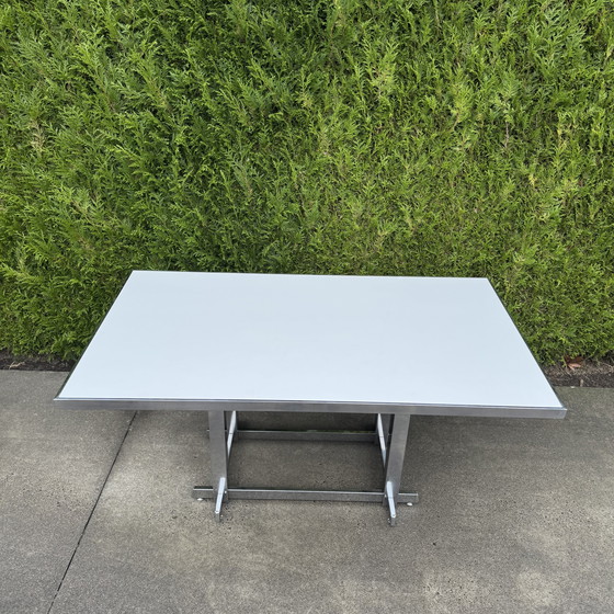 Image 1 of table à manger vintage chromée