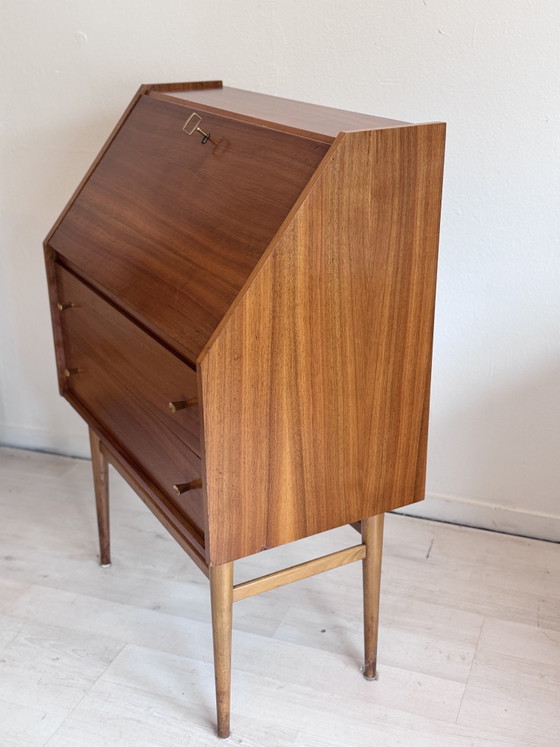 Scrivania-sedia vintage in teak, metà del XX secolo, anni '60 – Scrivanie, Wood (photo 11 of 15)