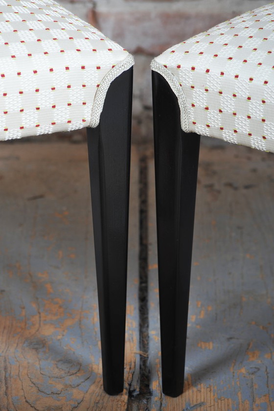 Set van zes gerestaureerde art-deco stoelen, van Halabala, UP Závody, beukenhout, Tsjechië, jaren 1930. (photo 5 of 14)