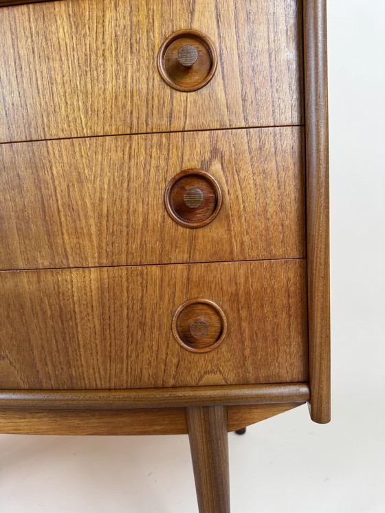 Image 1 of Gunnar Falsig for Holstebro Møbelfabrik – Sculpted Danish Teak Secretary