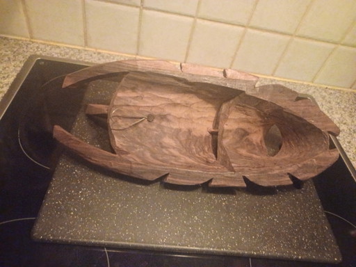 Afrikaans houten masker DR CONGO na 1960 songye/luba kifwede stijl hand gesneden 37 cm