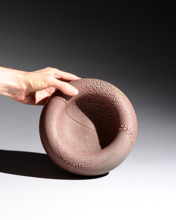 Image 1 of Artist Ceramist Mario Enke Studiokeramik German Studio Ceramic Vase & Bowls Trio East German Art Pottery