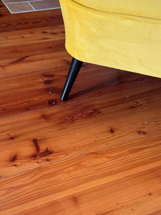Sofá de Terciopelo Escandinavo Moderno de Mediados de Siglo, Años 50 – Sofás (Couches), Mid Century Modern (photo 4 of 7)