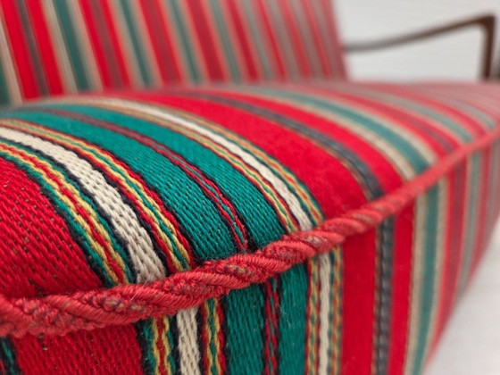 Image 1 of 1960s, Danish 2-seater sofa by Fritz Hansen, furniture wool, original condition.