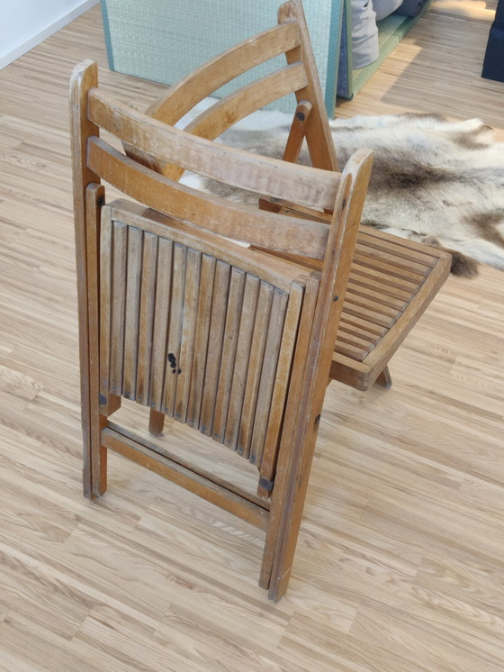 Image 1 of chaises pliantes en bois