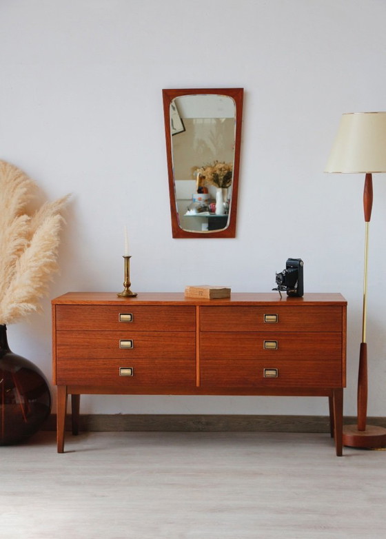 Image 1 of Vintage ladekast van teak en zebrano: elegantie uit de jaren 60