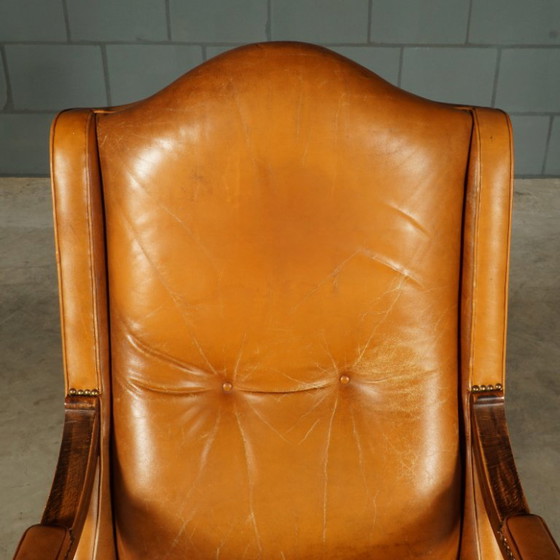 Fauteuil vintage en cuir marron – Wood, Leather (photo 10 of 16)