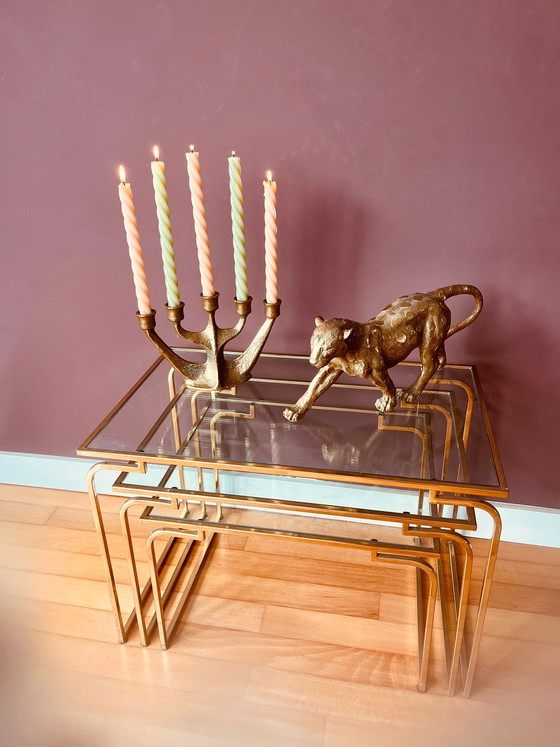 Image 1 of Juego de mesitas auxiliares italianas de los años 70.