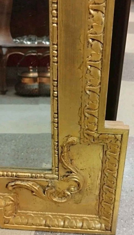 Image 1 of Großer Spiegel im französischen Stil mit vergoldetem Rahmen, 112 x 77 cm