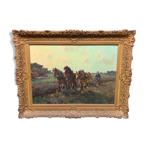 "Labourer" painting – schilderijen tekeningen, Canvas