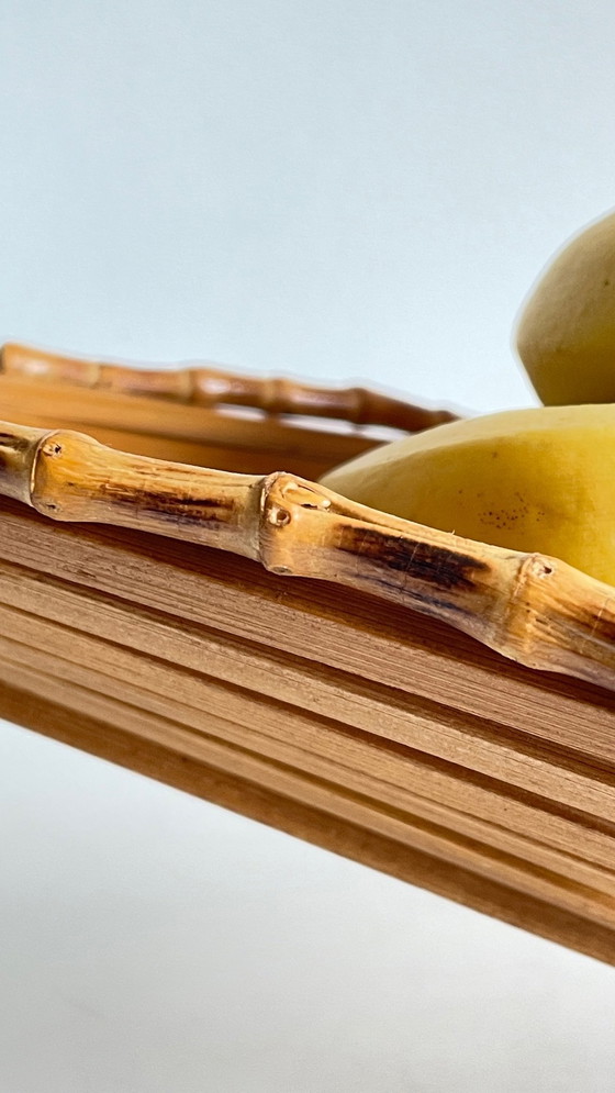 Image 1 of Hout en bamboe VINTAGE CHIC FOLDING TABLE BASKET