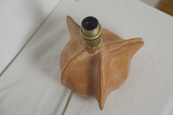 Image 1 of Lámpara de cerámica Tim Orr con base de terracota biomórfica, lámpara de mesa orgánica escultural