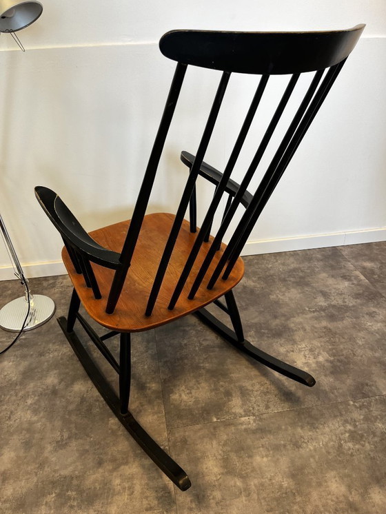 Image 1 of Rocking Chair Mid Century Design Scandinavian Chair Rocking Chair Armchair Vintage Retro