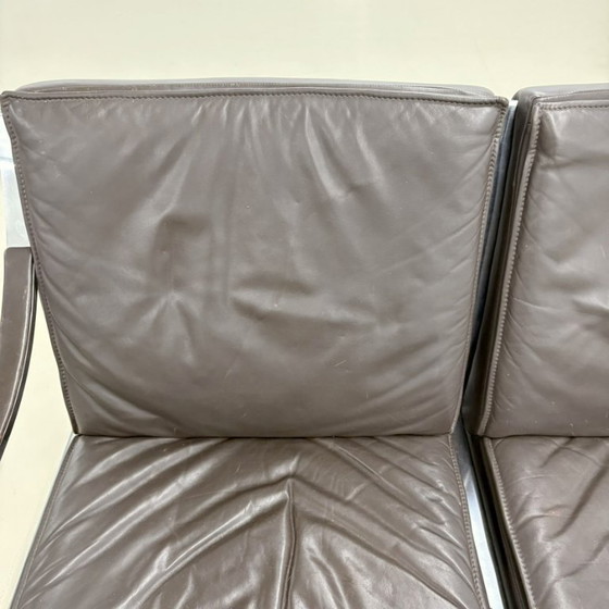 Knoll Art Collection Leather Bench, Rudolf B. Glatzel – 2 seaters, Metal (photo 12 of 12)