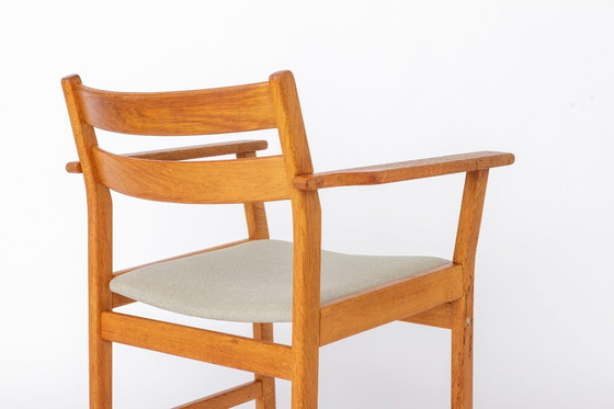 Image 1 of Set of 6 Kurt Østervig Oak Dining Chairs for KP Møbler, Danish Mid Century Chairs 1960s, Arm & Side Chairs