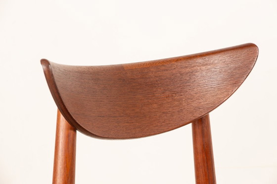 Image 1 of Pair of Danish teak and skai chairs, new, by Harry Ostergaard for Randers Møbelfabrik, 1960.