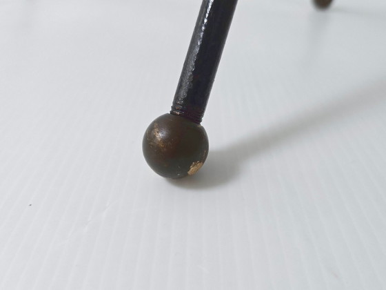 Image 1 of Portariviste vintage anni '50 in acciaio laccato nero e ottone, DLG Jean Royère, anni '50