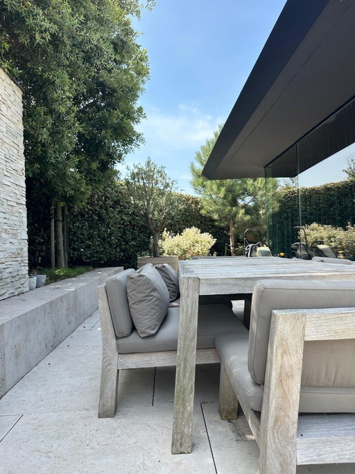 Conjunto de comedor y salón de exterior original de la colección Piet Boon PB – Madera maciza de teca – 6 sillas – tuinsets